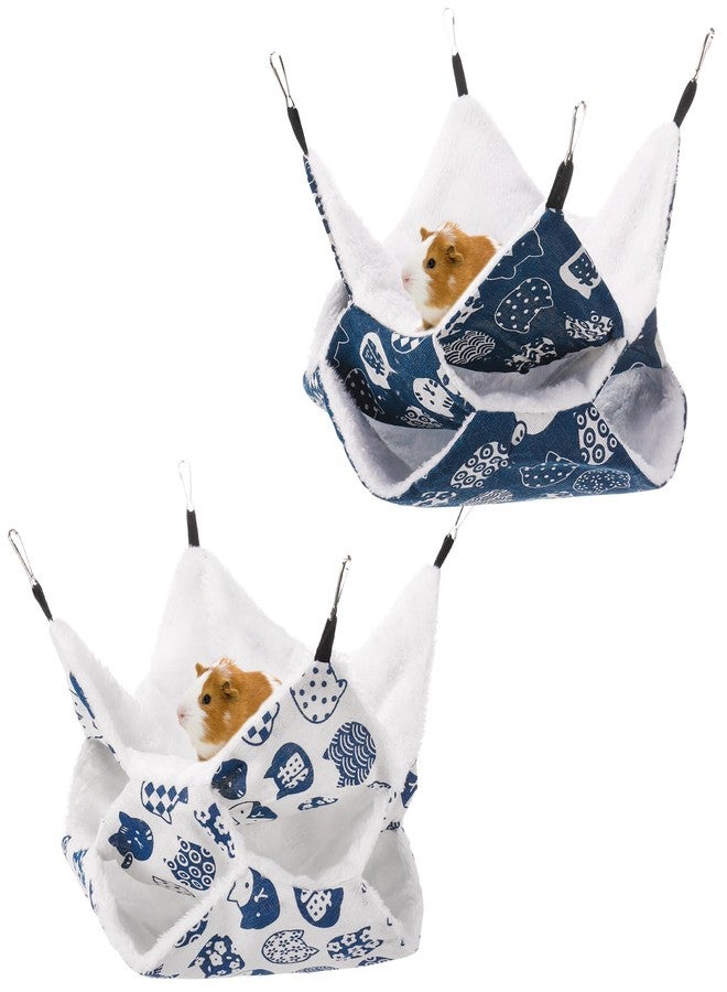 ZhouBoat 2Pcs Guinea Pig Rat Hammock, 3 Layer Guinea Pig Hamster Cute Ferret Hanging Hammock Bed, Rat Hammocks for Cage for Small Animals Chinchilla Parrot Sugar Glider Ferre - Image 1